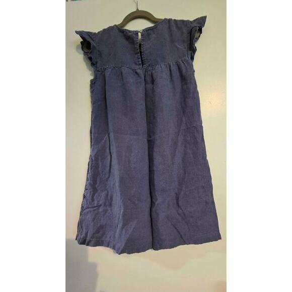 Artisan NY Chambray Denim Mini Dress Women’s Small Ruffle Sleeve Boho Casual Top - Picture 2 of 5